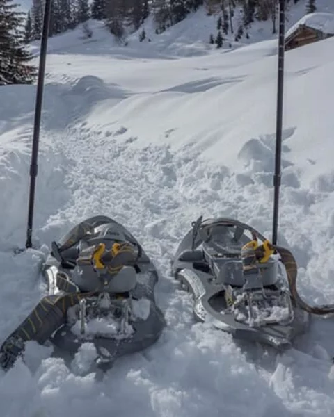 [Translate to Italiano:] Schneeschuhwandern im Ultental